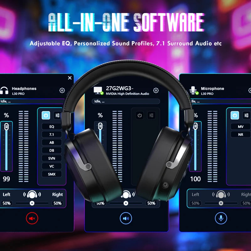 ATTACK SHARK L30 PRO Wireless Gaming Headset - Black