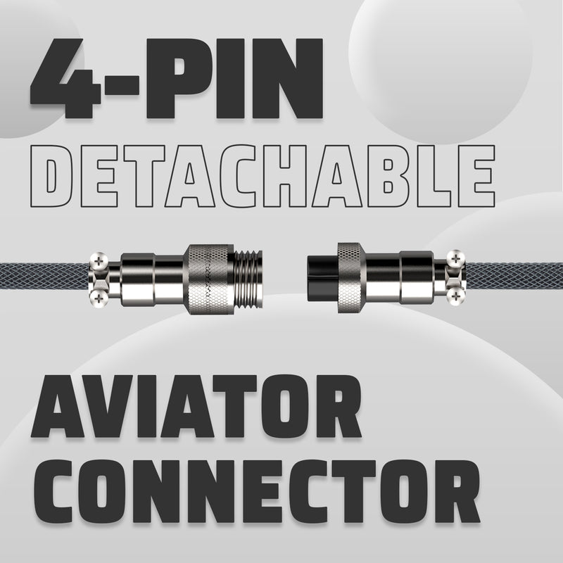 Attack Shark C01 PRO Coiled USB-C Cable Black