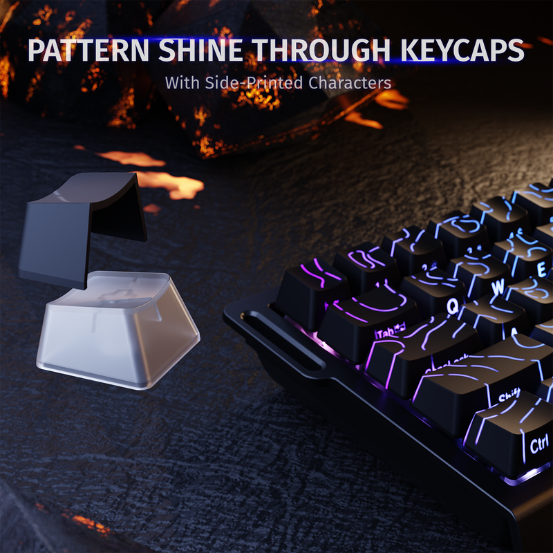 ATTACK SHARK X68 HE Rapid Trigger Keyboard Magnetic Switch (Black)