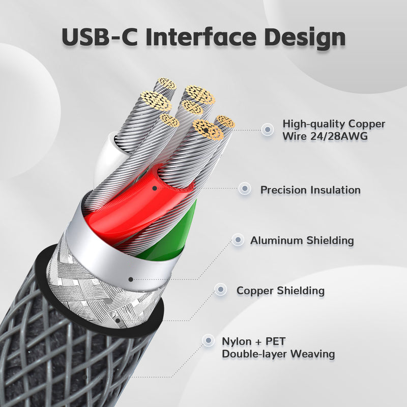 Attack Shark C01 PRO Coiled USB-C Cable Black