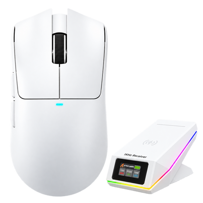ATTACK SHARK X11 PRO V2 Wireless Gaming Mouse with TFT Charging Dock - White