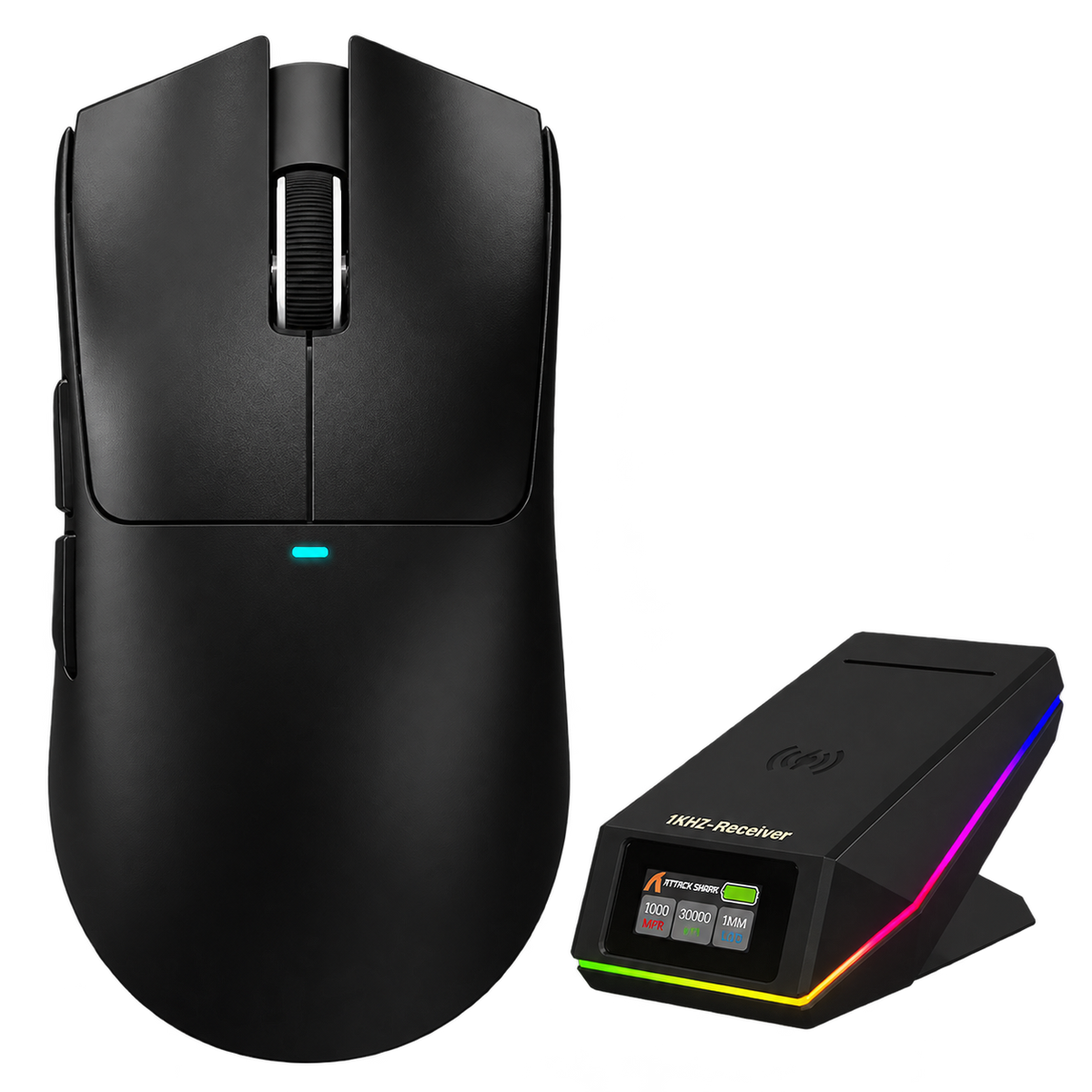 ATTACK SHARK X11 PRO V2 Wireless Gaming Mouse with TFT Charging Dock - Black