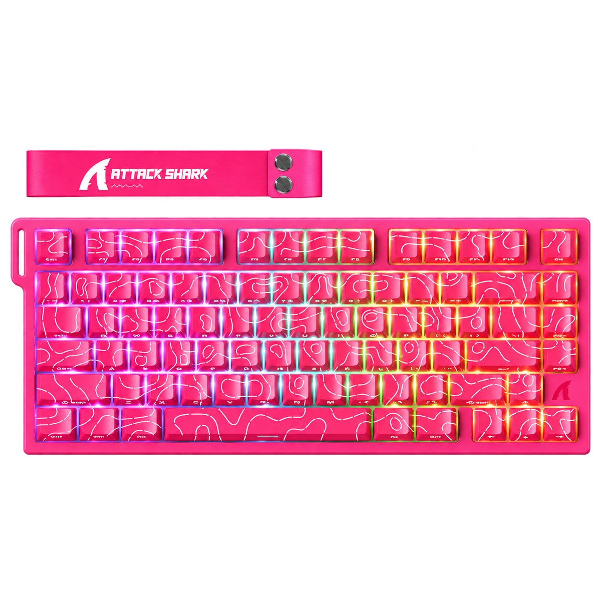 ATTACK SHARK R82 HE Magnetic Keyboard - Rose Red
