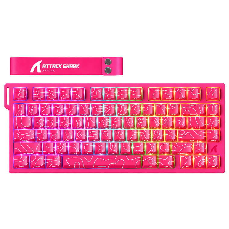 ATTACK SHARK R82 HE Magnetic Keyboard - Rose Red