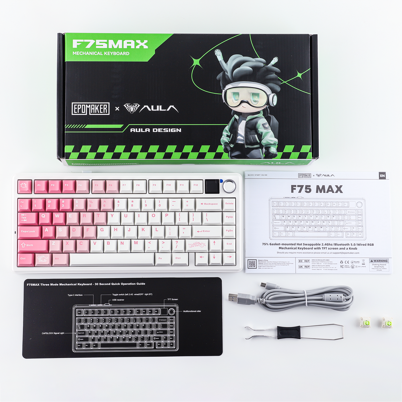 EPOMAKER X AULA F75 MAX Pink