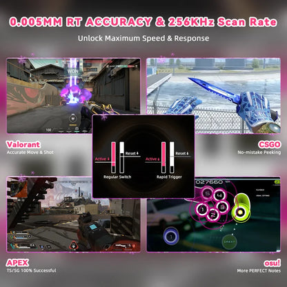 ATTACK SHARK R82 HE Magnetic Keyboard - Rose Red