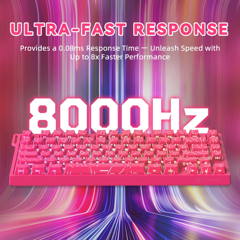 ATTACK SHARK R82 HE Magnetic Keyboard - Rose Red