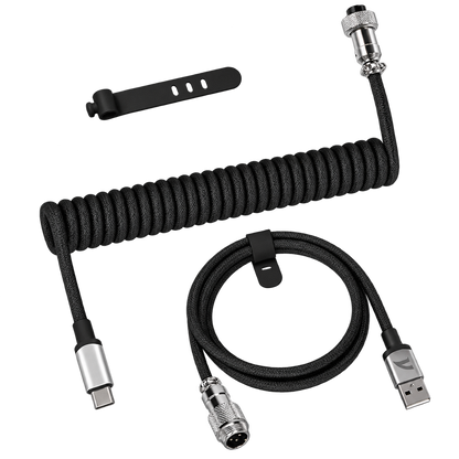 Attack Shark C01 PRO Coiled USB-C Cable Black