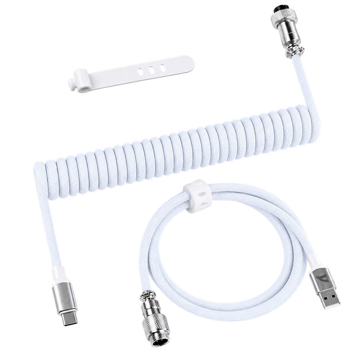 Attack Shark C01 PRO Coiled USB-C Cable White