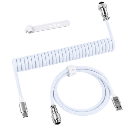 Attack Shark C01 PRO Coiled USB-C Cable White
