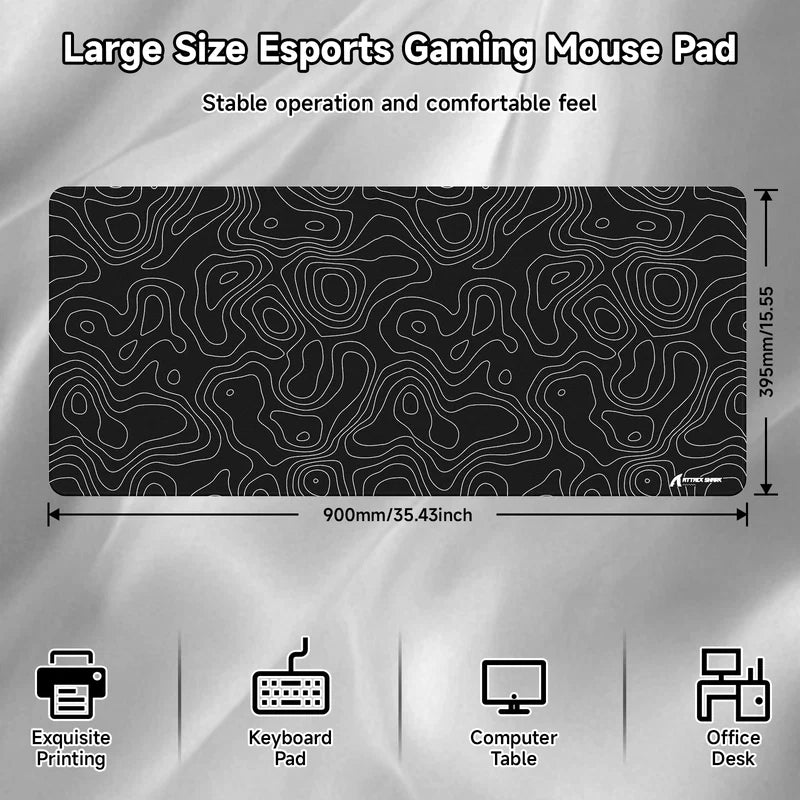 ATTACK SHARK CM02 PRO Gaming Mousepad 900×400mm - White Contour