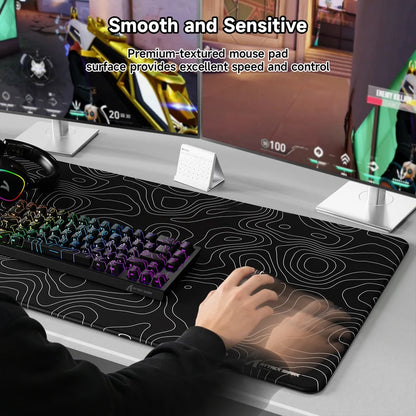 ATTACK SHARK CM02 PRO Gaming Mousepad 900×400mm - White Contour