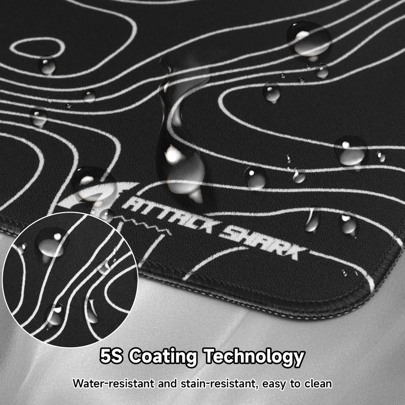 ATTACK SHARK CM02 PRO Gaming Mousepad 900×400mm - White Contour