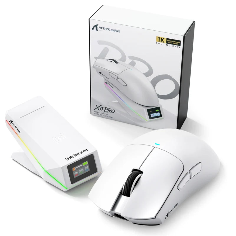 ATTACK SHARK X11 PRO V2 Wireless Gaming Mouse White image 2