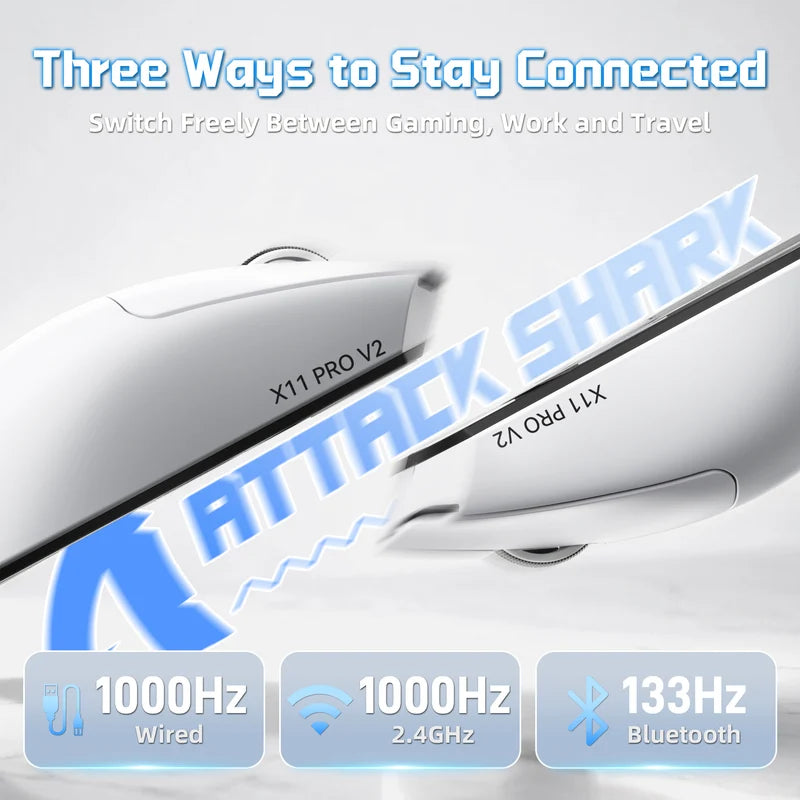 ATTACK SHARK X11 PRO V2 Wireless Gaming Mouse White image 7