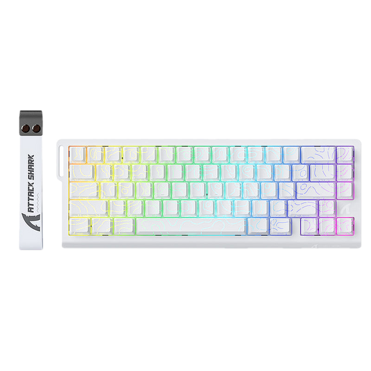 ATTACK SHARK X68 HE Rapid Trigger Keyboard Magnetic Switch (White)